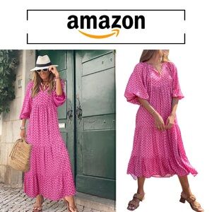 Pink Patterned Dress